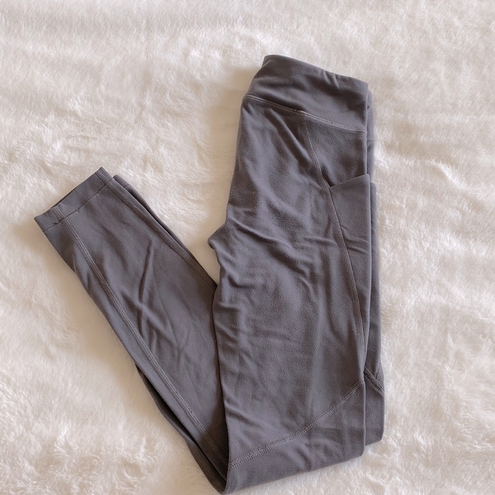 Athleta Girl High Rise Stash Your Treasures Tight, Color: Purple grey